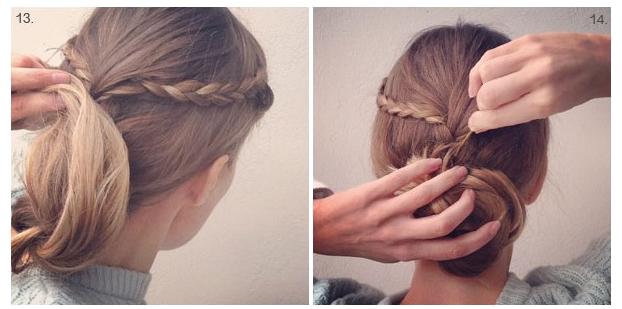 The Braided Twisted Updo Steps 13 - 14