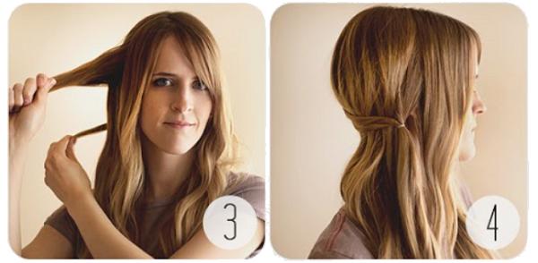 The Little Fishtail Braid Steps 3 - 4