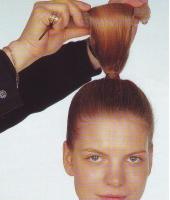 Simple Top Knot Step 10