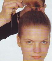 Simple Top Knot Step 11