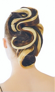 Swirling updo