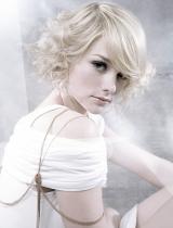 Long Blonde Flicked Hairstyle by Vivienne Mackinder