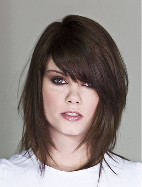 A long brown straight hairstyle by Lee Stafford