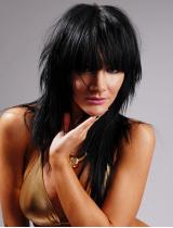 Long Black Shaggy Hairstyle by New id Studios