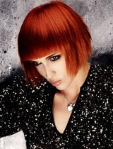  Red Bob Hairstyle by Mark Leeson