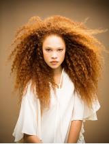 Long Brown Afro Hairstyle by Russell Eaton