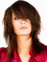 Long Brown Choppy Hairstyle by Hooker & Young