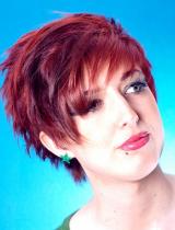 Short Red Layered Hairstyle by Nathan Guy