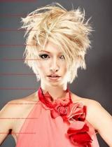 Medium Blonde Layered Hairstyle by Room: 97