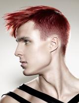 Mens Short Red Hairstyle by Dopo Creative