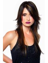 Long Brown Choppy Hairstyle by Web Collections