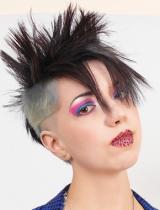 Medium Black Spikey Hairstyle by Short Cuts