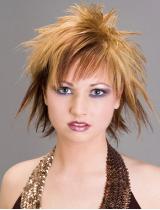 Medium Red Choppy Hairstyle by Web Collections