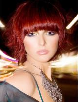 Short Red Layered Hairstyle by Web Collections