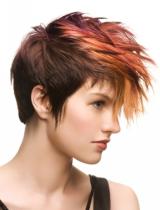 Red Spikey Hairstyle by Lanza