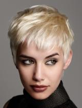 Short Blonde Hairstyle by Jean Louis David