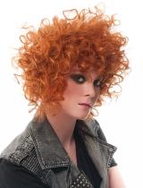 Medium Red Frizzy Hairstyle by Guy Kremer