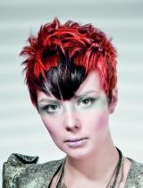 Red Spikey Hairstyle by Jakarta