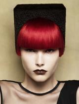 Medium Red Frizzy Hairstyle by Angelo Seminara