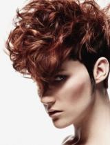 Medium Red Spikey Hairstyle by Jamie Stevens