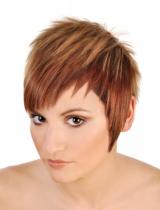 Short Red Fringe Hairstyle by Nicky Oliver