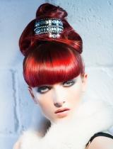 Red Party Hairstyle by Herberts