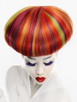 Red Sculptured Hairstyle by Anne Veck Hair