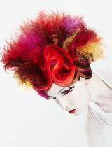 Long Red Spikey Hairstyle by Anne Veck Hair