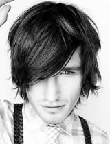 Mens Long Brown Hairstyle by Athertoncox