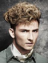 Mens Curly Hairstyle by Anne Veck Hair