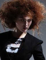 Medium Red Frizzy Hairstyle by Paul Falltrick