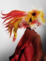 Long Red Avant Garde Hairstyle by Carolina Rosenberger