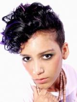 Medium Black Curly Hairstyle by ColourNation