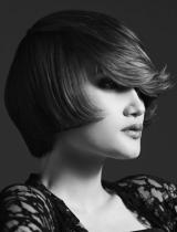 Medium Brown Flicked Hairstyle by Andrew Collinge