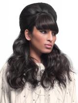 Long Black Wavy Hairstyle by Balmain Hair