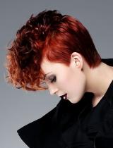 Medium Red Hairstyle by Byron Hairdressing