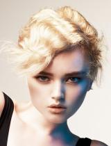 Short Blonde Frizzy Hairstyle by Peter Prosser