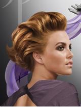 Medium Red Party Hairstyle by Wella