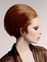 Medium Red Party Hairstyle by Barrie Stephen