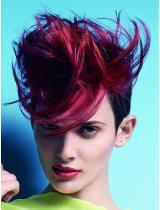 Medium Red Spikey Hairstyle by Sanrizz