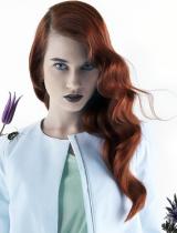 Long Red Party Hairstyle by Neil Barton