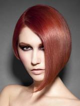 Medium Red Party Hairstyle by Sanrizz