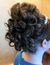 Brown Curly Hairstyle by Annette Bradford