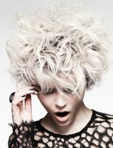 Medium Blonde Choppy Hairstyle by Hooker & Young