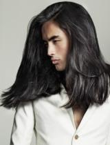 Mens Long Black Hairstyle by Peter Prosser