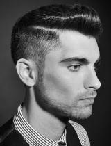 Mens Short Brown Hairstyle by Rainbow Room