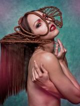 Long Brown Avant Garde Hairstyle by Yeliz Kaya