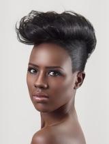 Medium Black Updo Hairstyle by Afrotherapy