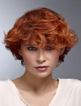 Short Red Messy Hairstyle by Intermede