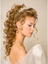 Brown Curly Hairstyle by Wedding Collections